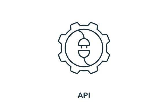 Api Icon: Elevating Fintech Design with Creative Line Symbols