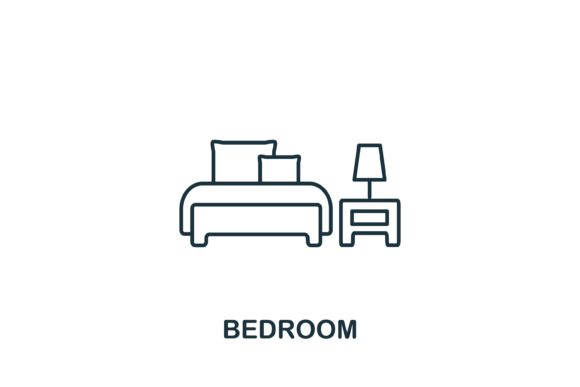 Bedroom Icon from Interior Collection: Integrating Vector Assets into Design Workflows