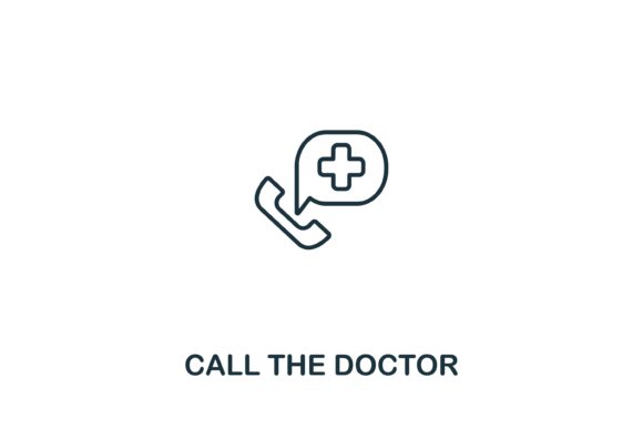 Call the Doctor Icon for Elderly Care Design