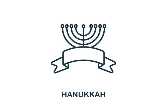 Hanukkah Icon from Hollidays Collection: Practical Design Assets for the Festival of Lights
