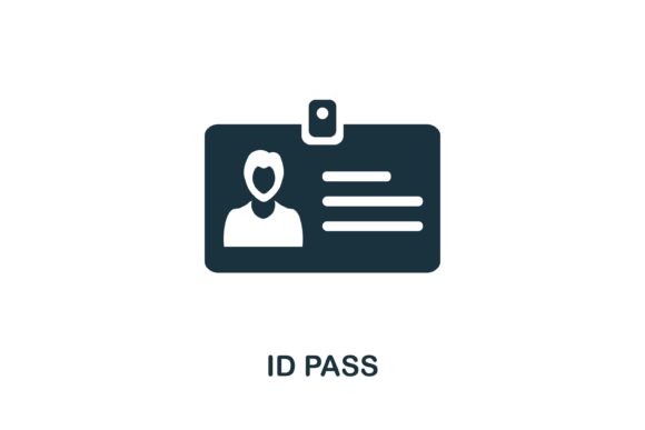 Id Pass Icon: Essential Security Vector Graphics