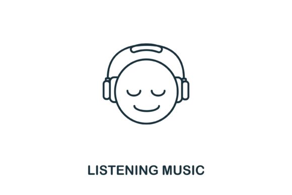 Listening Music Icons: Visual Rhythm for Modern Design