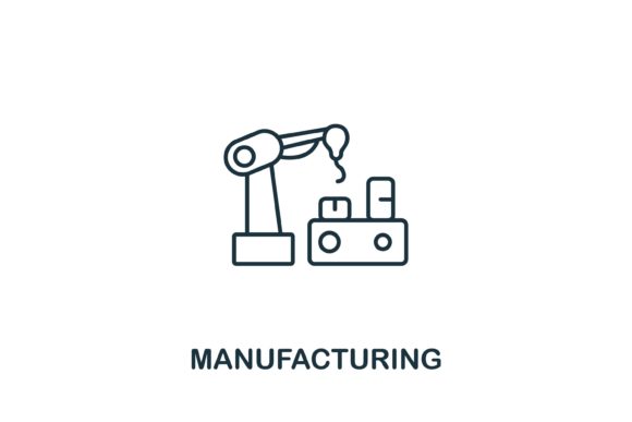 Manufacturing Icon from Industry 4: Essential Visual Assets for Modern Design