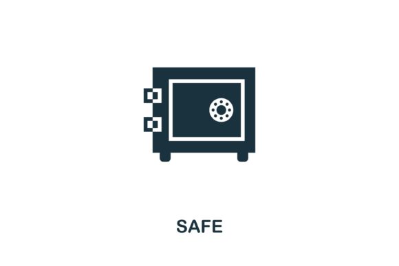 Safe Icon: Elevating Digital Trust with Monochrome Vector Graphics
