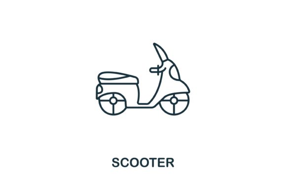Scooter Icon from Italy Collection: Enhancing Web Design and Infographics