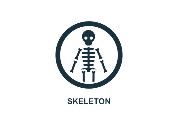 Skeleton Icon: Versatile Vector Assets
